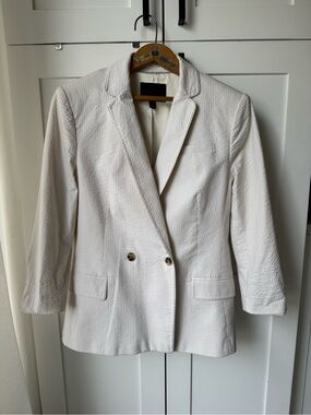 Banana republic bracelet length sleeve, summer blazer, seersucker, size 10